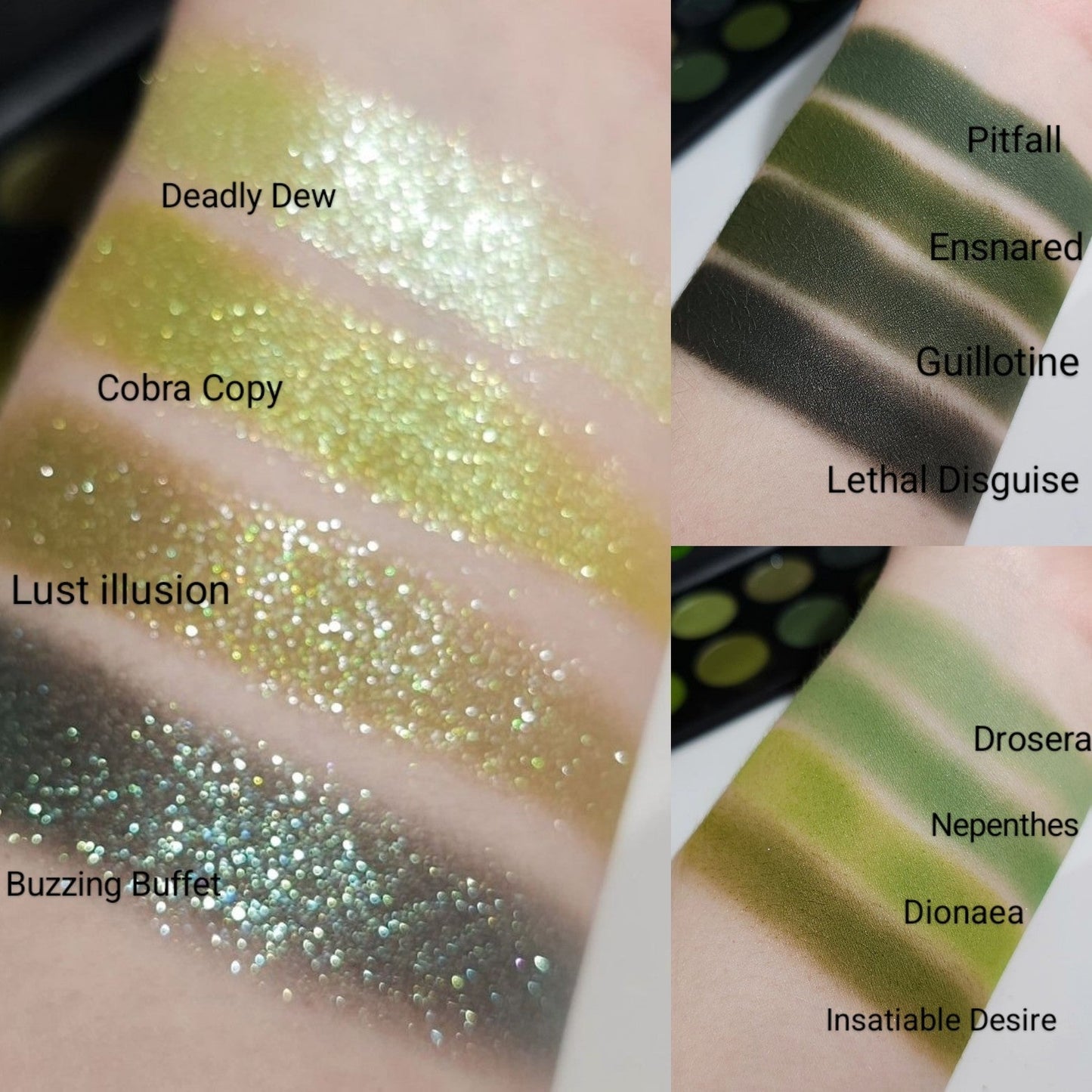 Deadly Dew - Eyeshadow Light Green Shimmer with Mint/Gold/Silver Sparkles