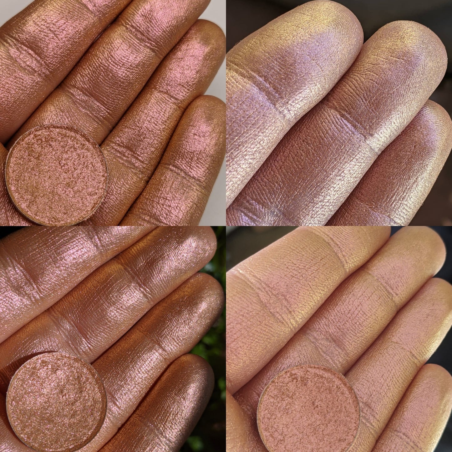 Hircine - Eyeshadow Duochrome/Multichrome Gold, Peachy-Champagne, Red