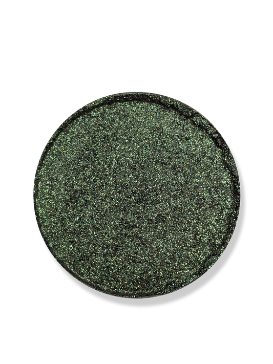 Witch, Please - Sparkly Green Eyeshadow with Black Base